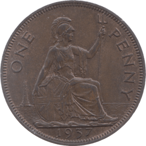 1937 PENNY ( UNC ) 2 - Penny - Cambridgeshire Coins