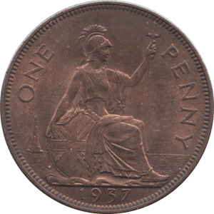 1937 PENNY ( UNC ) 3 - Penny - Cambridgeshire Coins