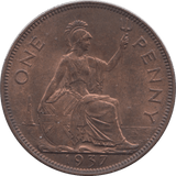 1937 PENNY ( UNC ) 3 - Penny - Cambridgeshire Coins