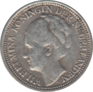 1937 SILVER 10 CENTS NETHERLANDS - SILVER WORLD COINS - Cambridgeshire Coins