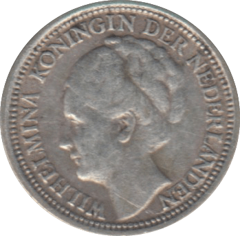 1937 SILVER 10 CENTS NETHERLANDS - SILVER WORLD COINS - Cambridgeshire Coins