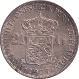 1937 SILVER 2 1/2 GOLDEN NETHERLANDS - SILVER WORLD COINS - Cambridgeshire Coins
