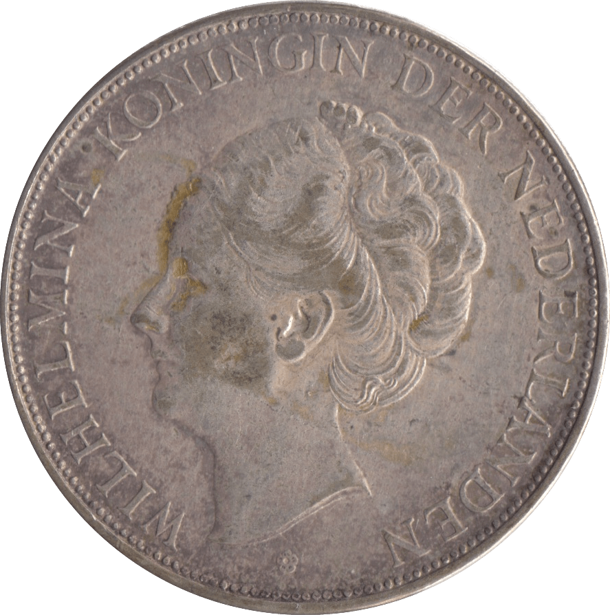 1937 SILVER 2 1/2 GUILDER NETHERLANDS - SILVER WORLD COINS - Cambridgeshire Coins