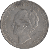 1937 SILVER 2 1/2 GUILDER NETHERLANDS - SILVER WORLD COINS - Cambridgeshire Coins
