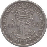 1937 SILVER 2 1/2 SHILLINGS SOUTH AFRICA - SILVER WORLD COINS - Cambridgeshire Coins