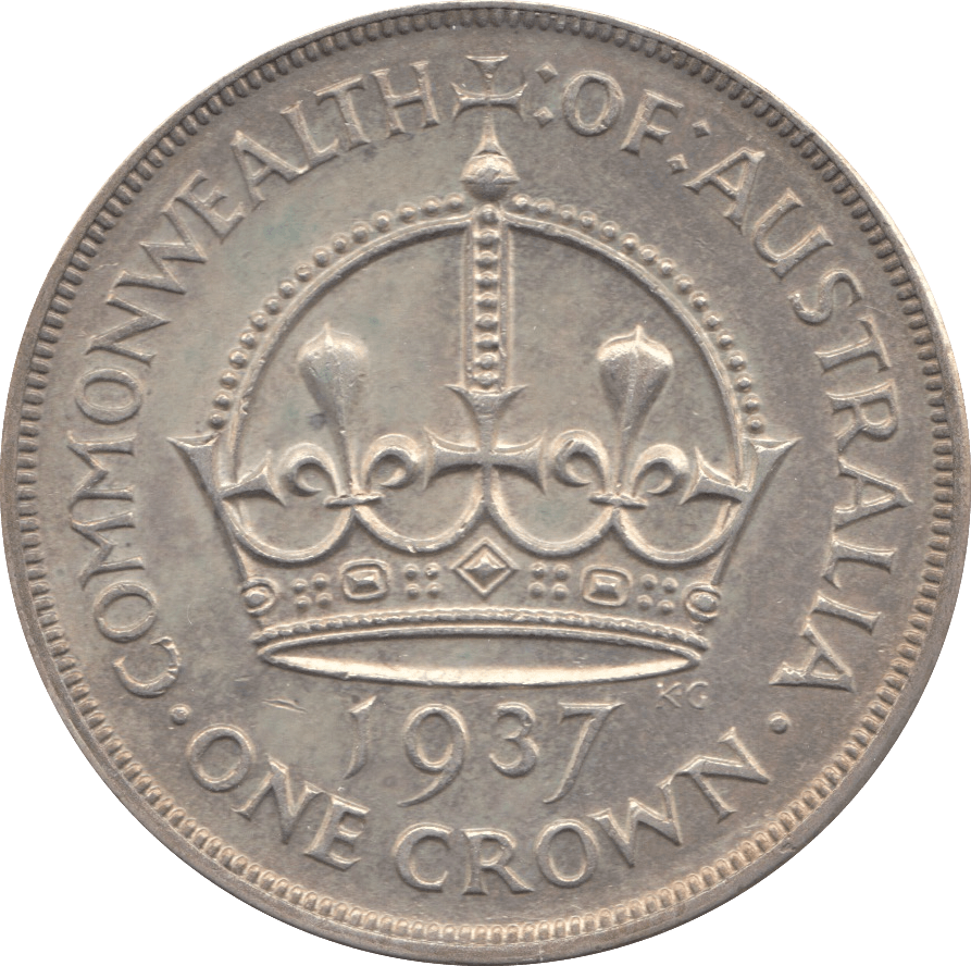 1937 SILVER AUSTRALIA ONE CROWN - SILVER WORLD COINS - Cambridgeshire Coins
