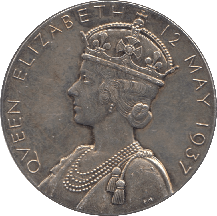 1937 SILVER CORONATION KING GEORGE VI QUEEN ELIZABETH MEDALLION - MEDALLIONS - Cambridgeshire Coins
