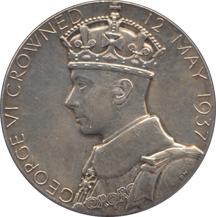 1937 SILVER CORONATION KING GEORGE VI QUEEN ELIZABETH MEDALLION - MEDALLIONS - Cambridgeshire Coins