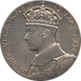 1937 SILVER CORONATION KING GEORGE VI QUEEN ELIZABETH MEDALLION - MEDALLIONS - Cambridgeshire Coins