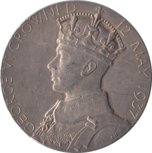 1937 SILVER CORONATION KING GEORGE VI QUEEN ELIZABETH MEDALLION - MEDALS & MEDALLIONS - Cambridgeshire Coins