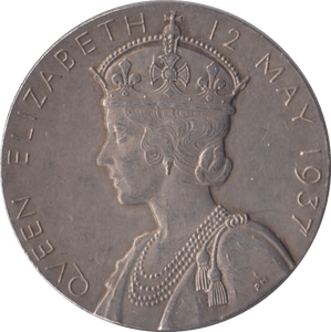 1937 SILVER CORONATION KING GEORGE VI QUEEN ELIZABETH MEDALLION - MEDALS & MEDALLIONS - Cambridgeshire Coins