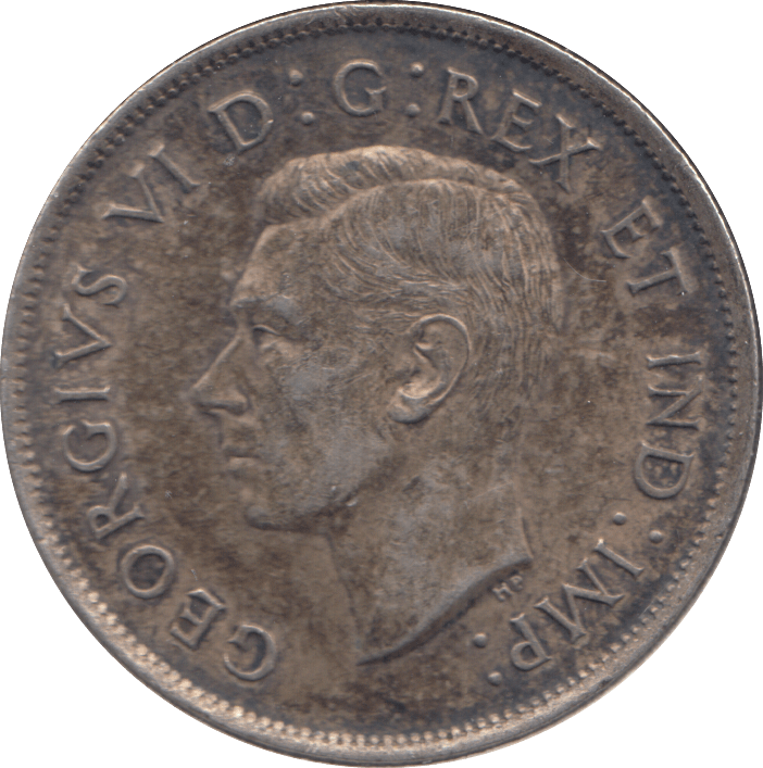 1937 SILVER FIFTY CENTS CANADA - WORLD SILVER COINS - Cambridgeshire Coins