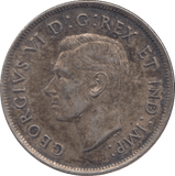 1937 SILVER FIFTY CENTS CANADA - WORLD SILVER COINS - Cambridgeshire Coins