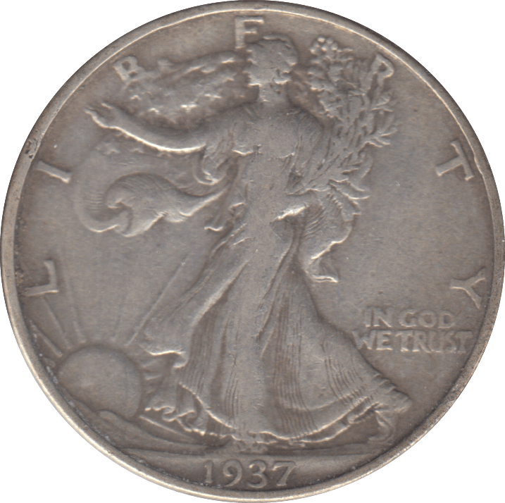 1937 SILVER HALF DOLLAR USA - Cambridgeshire Coins
