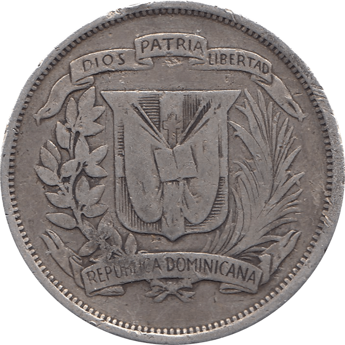 1937 SILVER HALF PESO DOMINICAN REPUBLIC REF H76 - WORLD SILVER COINS - Cambridgeshire Coins