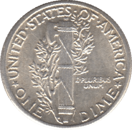 1937 SILVER ONE DIME USA - SILVER WORLD COINS - Cambridgeshire Coins