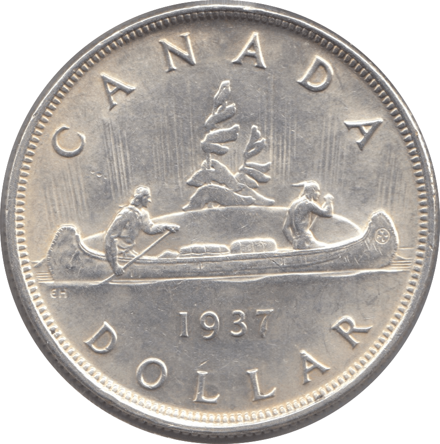1937 SILVER ONE DOLLAR CANADA - WORLD SILVER COINS - Cambridgeshire Coins