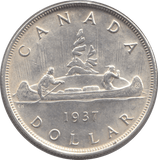 1937 SILVER ONE DOLLAR CANADA - WORLD SILVER COINS - Cambridgeshire Coins