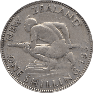 1937 SILVER SHILLING NEW ZELAND REF H64 - WORLD SILVER COINS - Cambridgeshire Coins