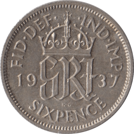 1937 SIXPENCE ( AUNC ) - Sixpence - Cambridgeshire Coins