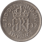 1937 SIXPENCE ( AUNC ) - Sixpence - Cambridgeshire Coins