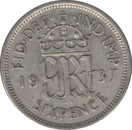 1937 SIXPENCE ( EF ) 6 - Sixpence - Cambridgeshire Coins