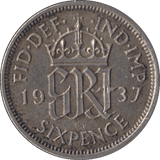1937 SIXPENCE ( UNC ) - Sixpence - Cambridgeshire Coins