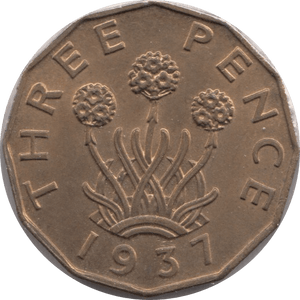 1937 THEPPENCE ( BU ) - Threepence - Cambridgeshire Coins