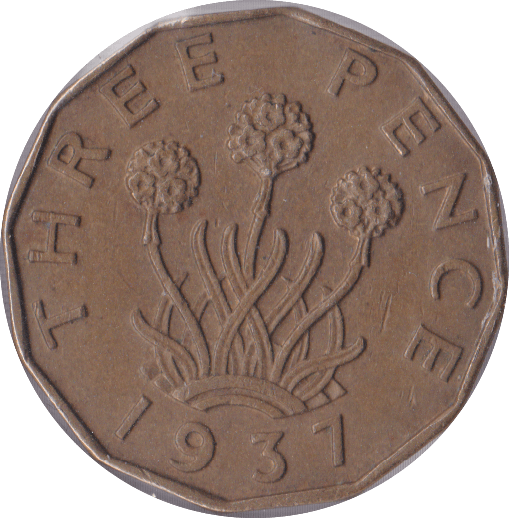 1937 THREEPENCE ( EF ) - Threepence - Cambridgeshire Coins