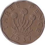1937 THREEPENCE ( EF ) - Threepence - Cambridgeshire Coins