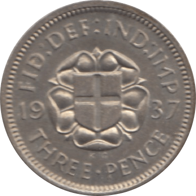 1937 THREEPENCE ( PROOF ) - threepence - Cambridgeshire Coins