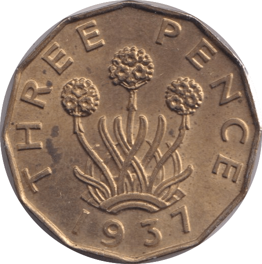 1937 THREEPENCE ( UNC ) 3 - Threepence - Cambridgeshire Coins