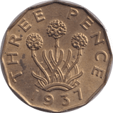 1937 THREEPENCE ( UNC ) 3 - Threepence - Cambridgeshire Coins