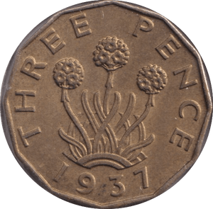 1937 THREEPENCE ( UNC ) - Threepence - Cambridgeshire Coins