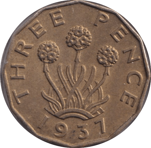 1937 THREEPENCE ( UNC ) - Threepence - Cambridgeshire Coins
