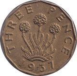 1937 THREEPENCE ( UNC ) - Threepence - Cambridgeshire Coins