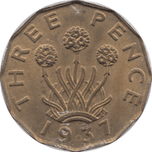 1937 THREEPENCE ( UNC ) - Threepence - Cambridgeshire Coins