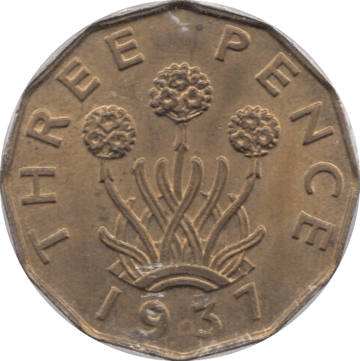 1937 THREEPENCE ( UNC ) - Threepence - Cambridgeshire Coins