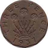 1937 THREEPENCE ( UNC ) - Threepence - Cambridgeshire Coins