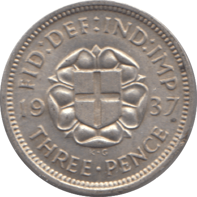 1937 THREEPENCE ( VF ) 2 - Threepence - Cambridgeshire Coins