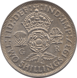 1937 TWO SHILLING ( UNC ) - TWO SHILLING - Cambridgeshire Coins