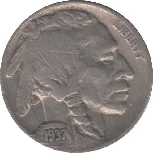 1937 USA FIVE CENTS - WORLD COINS - Cambridgeshire Coins