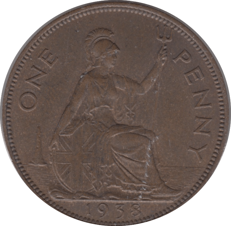 1938 1 PENNY ( UNC ) 6 - Penny - Cambridgeshire Coins