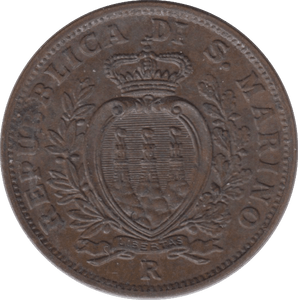 1938 10 CENTESIMI SAN MARINO - WORLD COINS - Cambridgeshire Coins