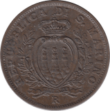 1938 10 CENTESIMI SAN MARINO - WORLD COINS - Cambridgeshire Coins
