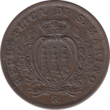 1938 10 CENTESIMI SAN MARINO - WORLD COINS - Cambridgeshire Coins