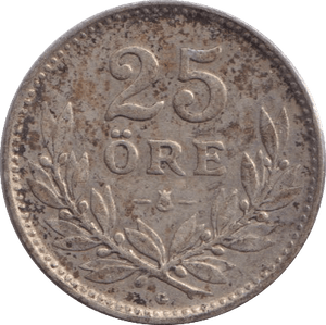 1938 25 ORE SWEDEN - WORLD COINS - Cambridgeshire Coins