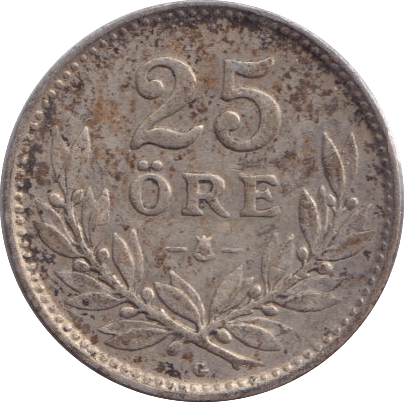 1938 25 ORE SWEDEN - WORLD COINS - Cambridgeshire Coins