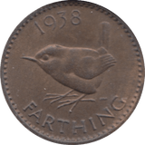 1938 FARTHING ( UNC ) - Farthing - Cambridgeshire Coins