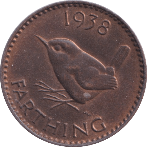 1938 FARTHING ( UNC ) - Farthing - Cambridgeshire Coins